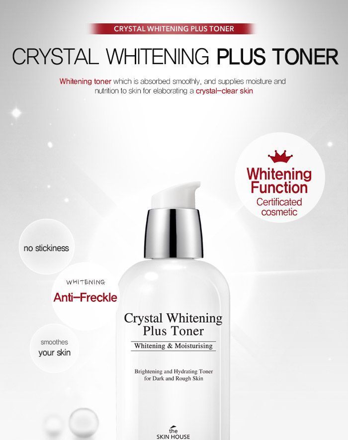 the SKIN HOUSE - Crystal Whitening Plus Toner, 130ml, 328 g, 8809080821077