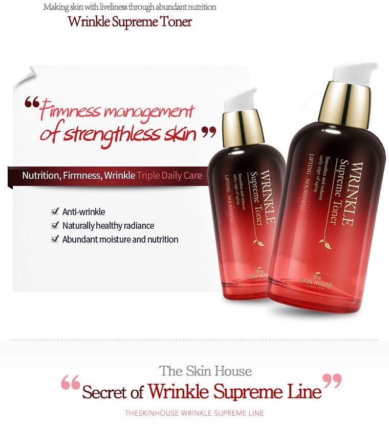 the SKIN HOUSE - Wrinkle Supreme Toner, 130ml, 329 g, 8809080822821
