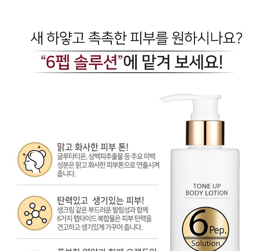 Nella - 6 Pep. Solution Tone Up Body Lotion, 240ml, 312 g, 8809588580384