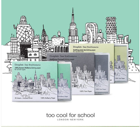 too cool for school - Dinoplatz Dear Brachiosaurus Blotting Paper Refill Only - 3 Types, #02 Green Tea, 10 g, 8809402286652