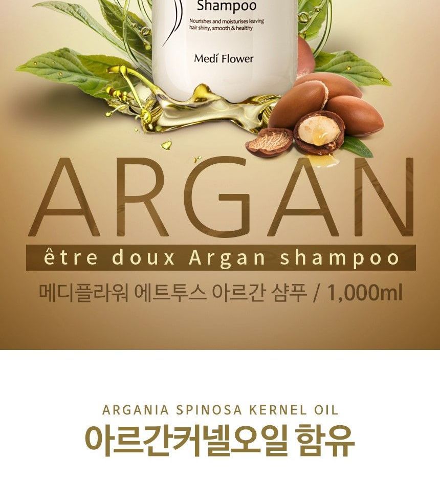 MediFlower - Etre Doux Argan Shampoo, 1000ml, 1104 g, 8803348042105