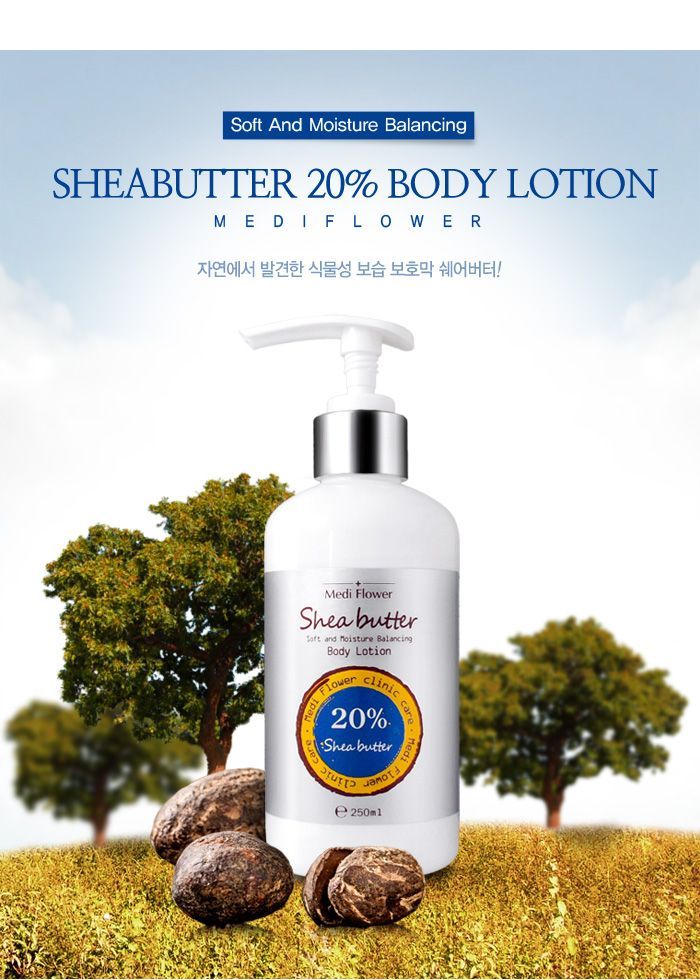 MediFlower - Shea Butter 20% Body Lotion, 250ml, 310 g, 8809339901529