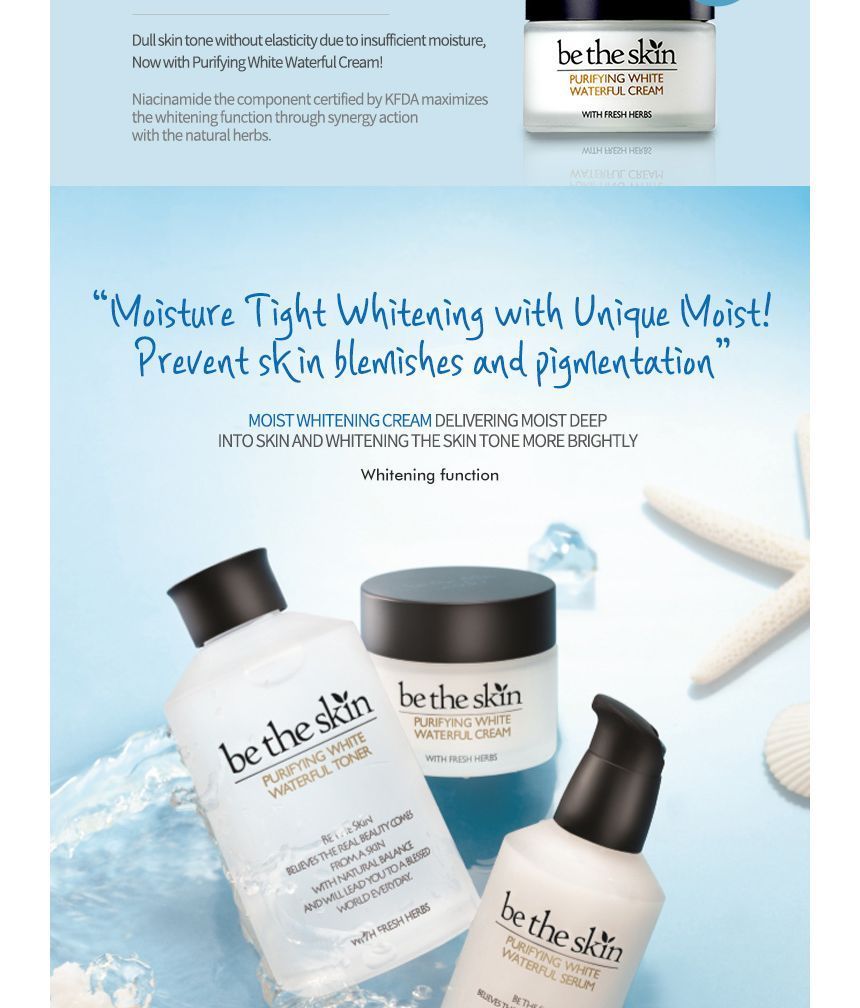 be the skin - Purifying White Waterful Cream, 50ml, 170 g, 8809076777692