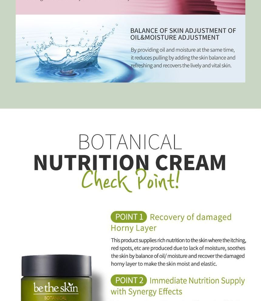 be the skin - Botanical Nutrition Cream, 50ml, 162 g, 8809076777814