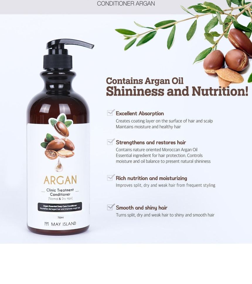 May Island - Argan Clinic Treatment Conditioner, 750ml, 800 g, 8809515400648