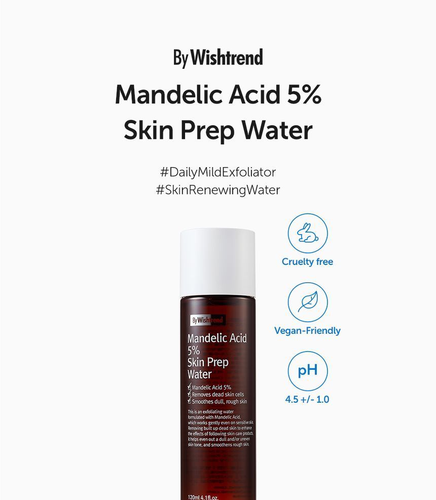 By Wishtrend - Mandelic Acid 5% Skin Prep Water MINI, 30ml, 58 g, 8809572890611