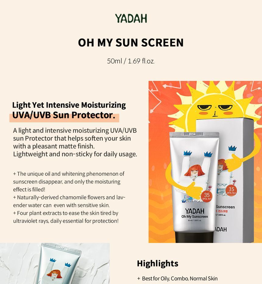 YADAH - Oh My Sunscreen, 50ml, 130 g, 8809340383376