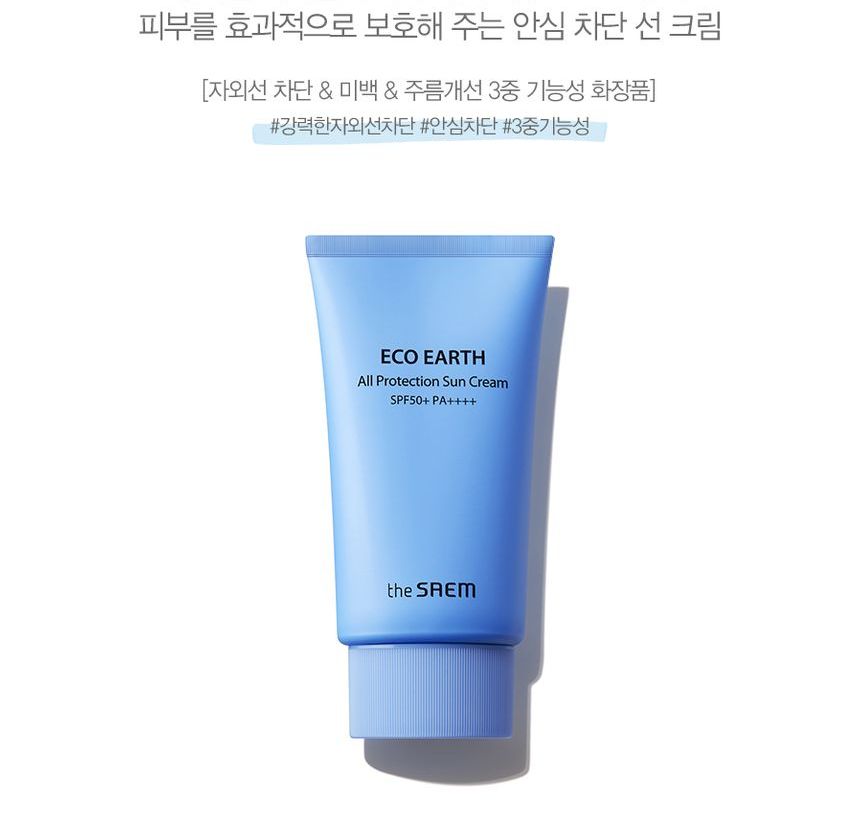 The Saem - Eco Earth All Protection Sun Cream, 50g, 75 g, 8806164176979