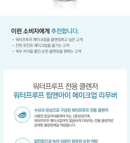 THE FACE SHOP - fmgt Waterproof Lip & Eye Makeup Remover, 110ml, 132 g, 8801051404920