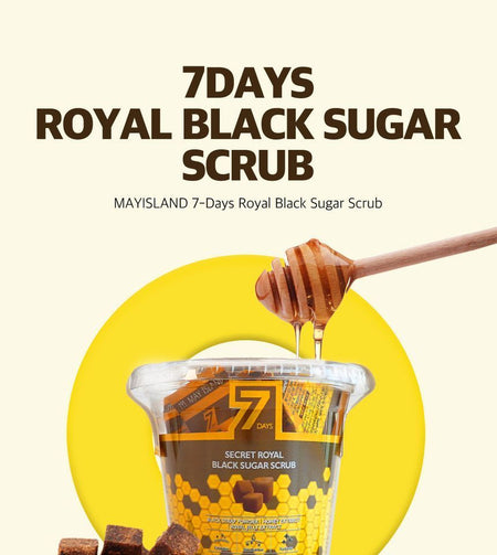 May Island - 7 Days Secret Royal Black Sugar Scrub, 3g x 12 pcs, 83 g, 8809515401249