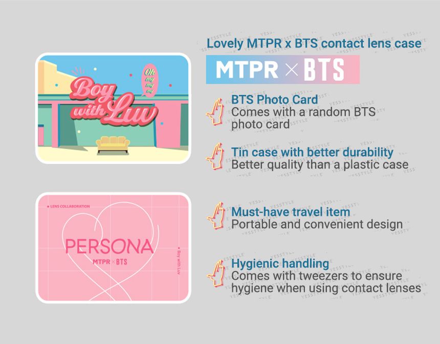 MTPR - BTS Boy With Luv Contact Lens Case, 1 pc, 60 g, 8806152975966