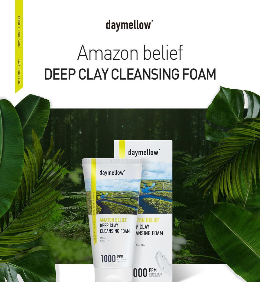 daymellow - Amazon Belief Deep Clay Cleansing Foam, 150ml, 195 g, 8809608730355