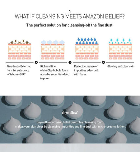 daymellow - Amazon Belief Deep Clay Cleansing Foam, 150ml, 195 g, 8809608730355