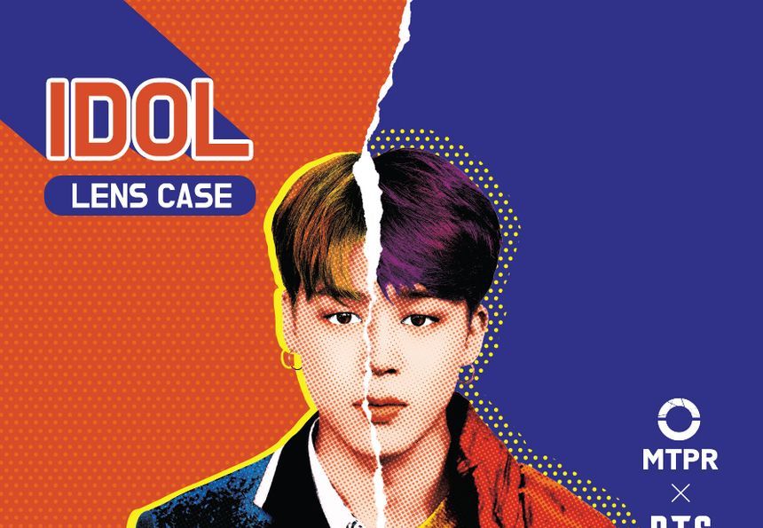 MTPR - BTS Jimin Face Illustration Contact Lens Case, 1 pc, 60 g, Lens Case
