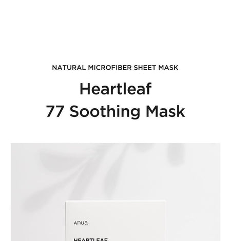 Anua - Heartleaf 77% Soothing Sheet Mask, 25ml x 1pc, 33 g, 8809640730290