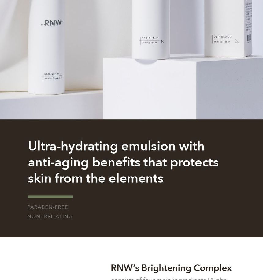RNW - DER. BLANC Shining Emulsion, 125ml, 242 g, 8809635330030