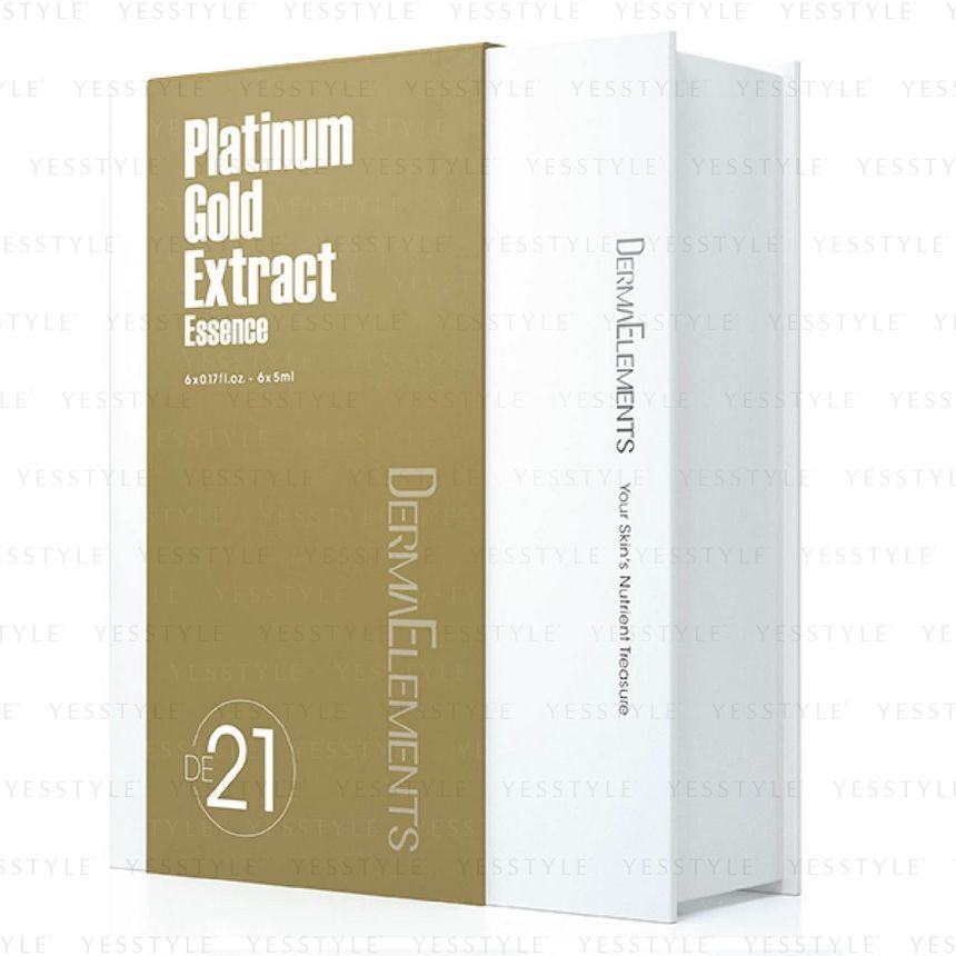 DermaElements - Platinum Gold Extract Essence, 5ml x 6 pcs, 170 g, 4897059270968