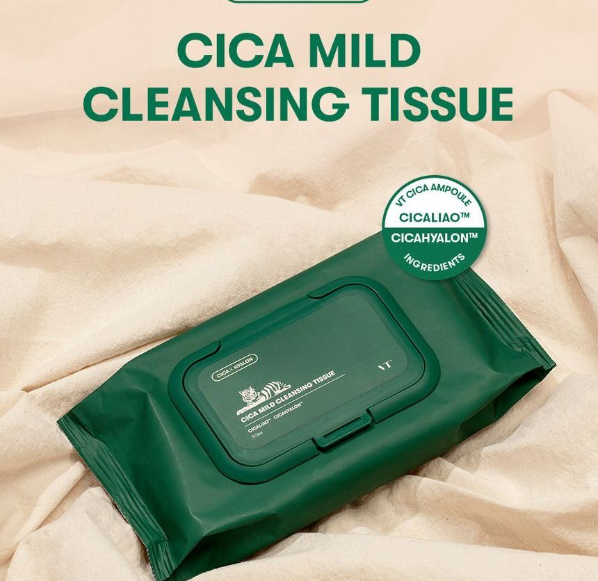 VT - Cica Mild Cleansing Tissue, 50 pcs, 332 g, 8809559627506