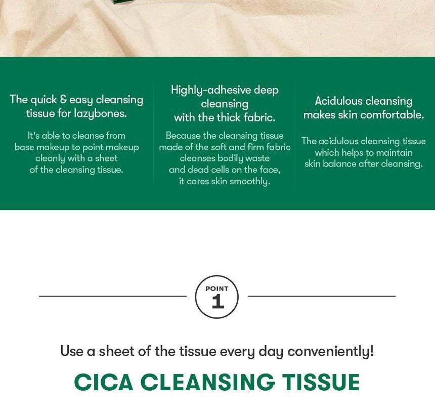 VT - Cica Mild Cleansing Tissue, 50 pcs, 332 g, 8809559627506