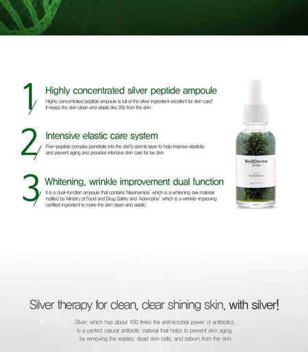 WellDerma - G Plus Silver Peptide Ampoule, 30ml, 92 g, 8809502181840