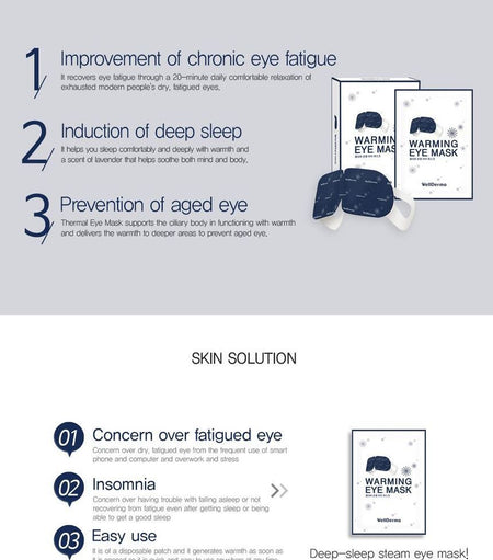 WellDerma - Warming Eye Mask Set, 10 pcs, 156 g, 8809502181529
