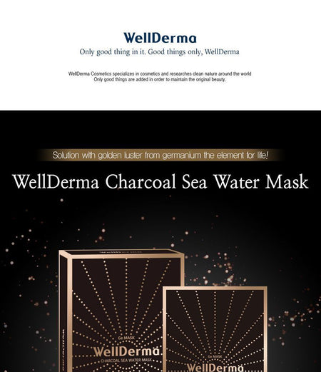 WellDerma - Ge Charcoal Sea Water Mask Set, 25ml x 10 pcs, 360 g, 8809502181352