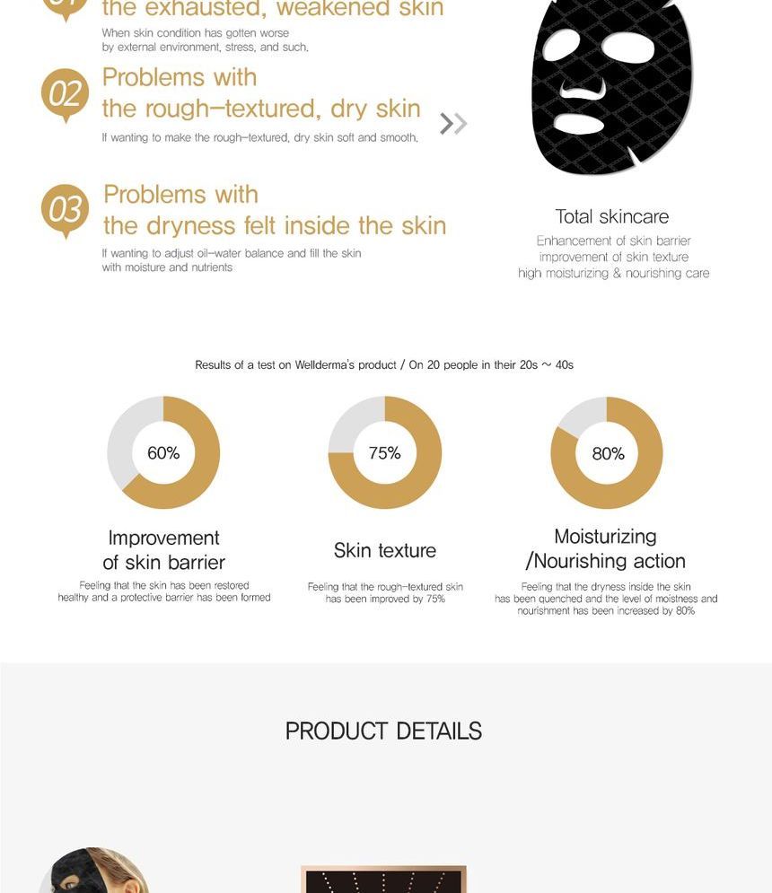 WellDerma - Ge Charcoal Sea Water Mask Set, 25ml x 10 pcs, 360 g, 8809502181352