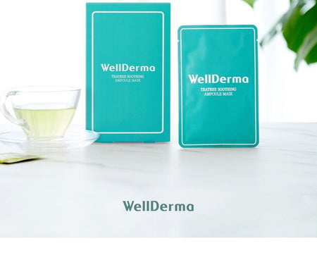 WellDerma - TeaTree Soothing Ampoule Mask Paper Box Set, 25ml x 10 pcs, 600 g, 