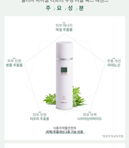 WellDerma - TeaTree Soothing Bubble Tox Essence, 150ml, 281 g, 8809502183806