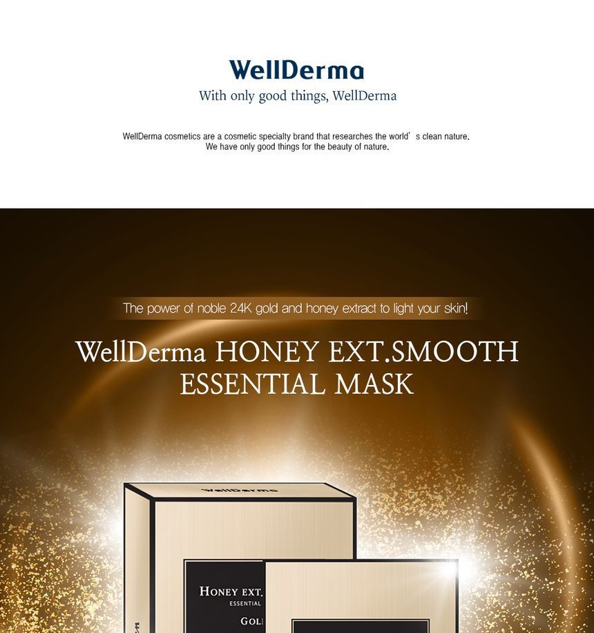 WellDerma - Honey Ext. Smooth Essential Mask Set, 25ml x 10 pcs, 331 g, 8809502181437