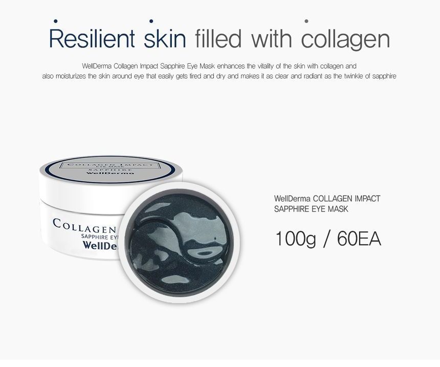 WellDerma - Collagen Impact Sapphire Eye Mask, 60 pcs, 178 g, 8809502181413