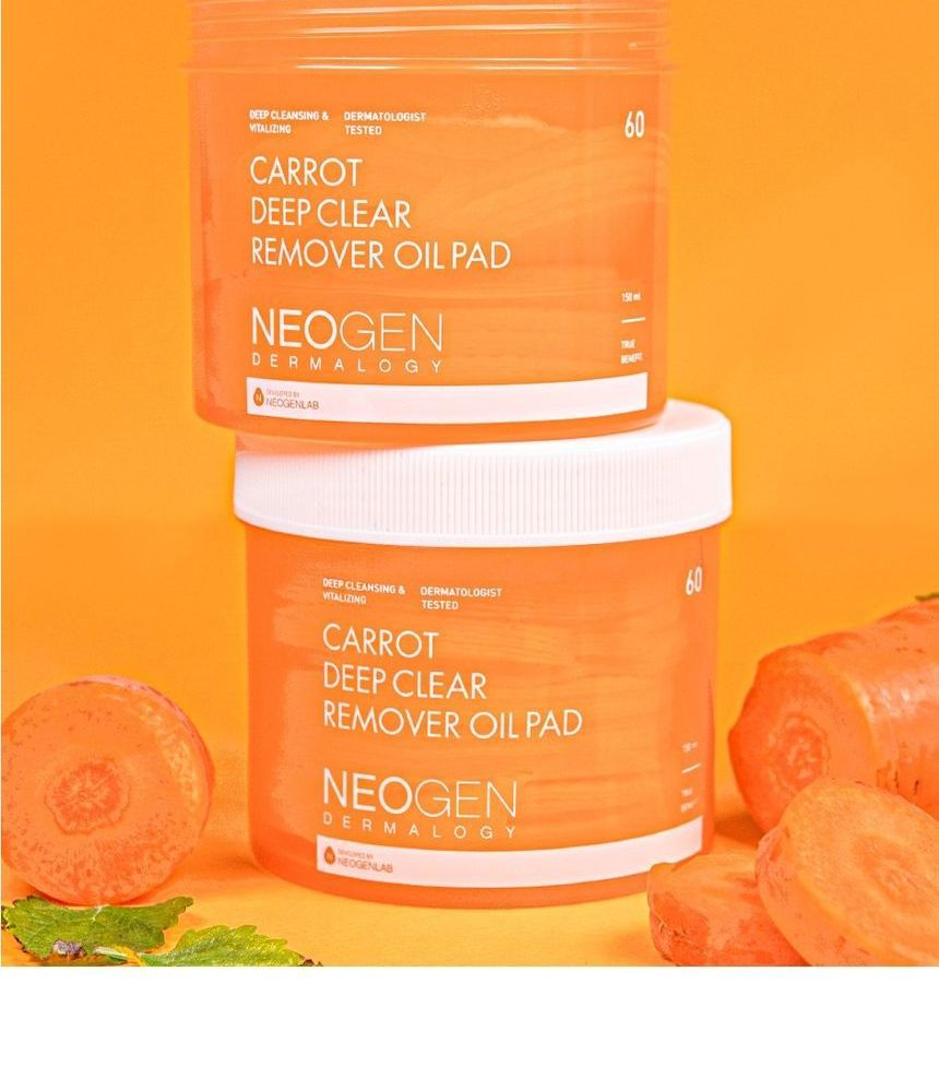 NEOGEN - Dermalogy Carrot Deep Clear Remover Oil Pad, 60 sheets, 242 g, 8809653244197
