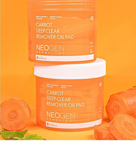 NEOGEN - Dermalogy Carrot Deep Clear Remover Oil Pad, 60 sheets, 242 g, 8809653244197