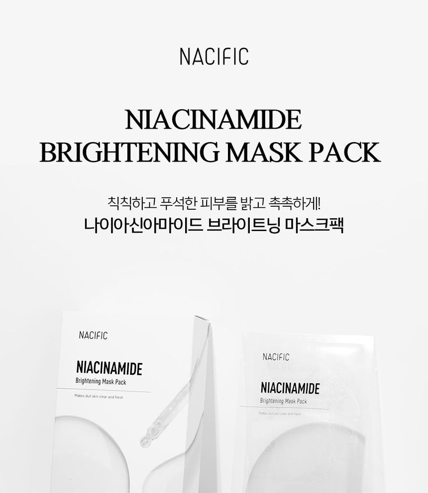 Nacific - Niacinamide Brightening Mask Pack Set, 1 set, 386 g, 8809517462026