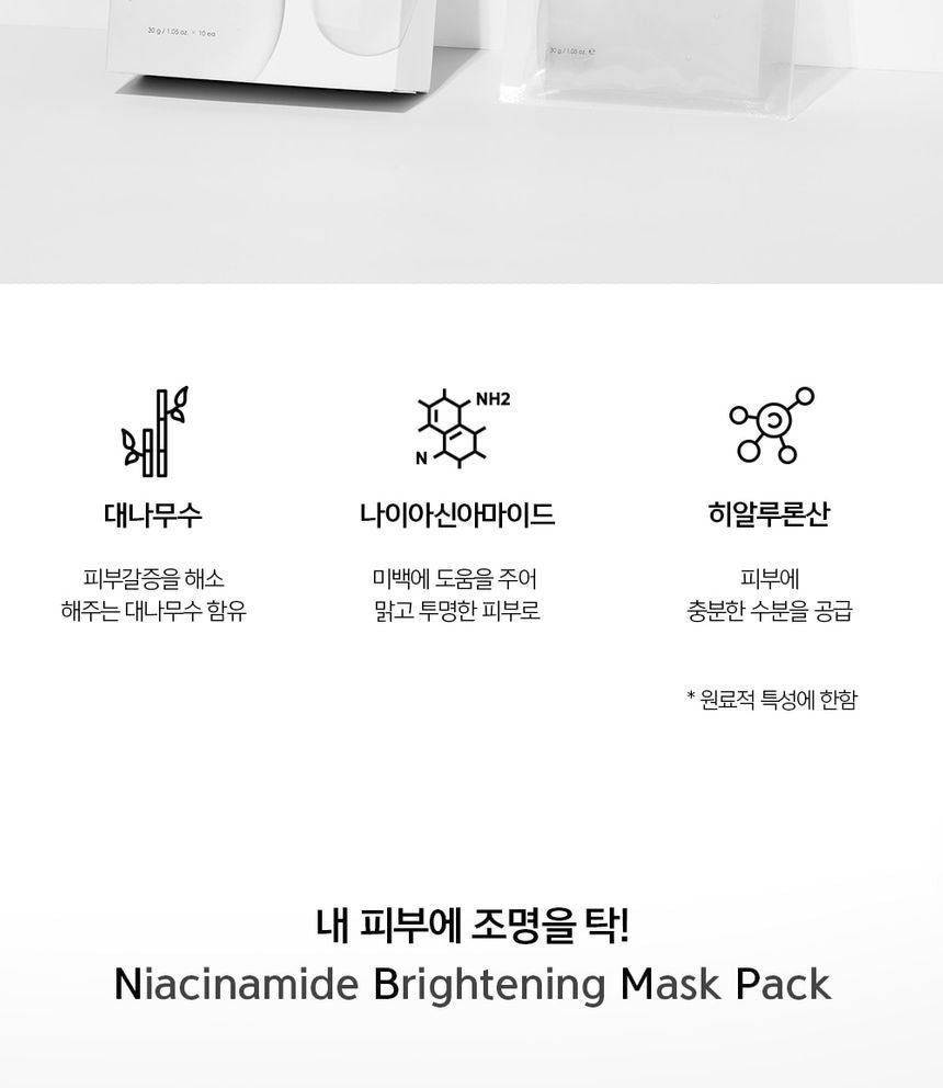 Nacific - Niacinamide Brightening Mask Pack Set, 1 set, 386 g, 8809517462026