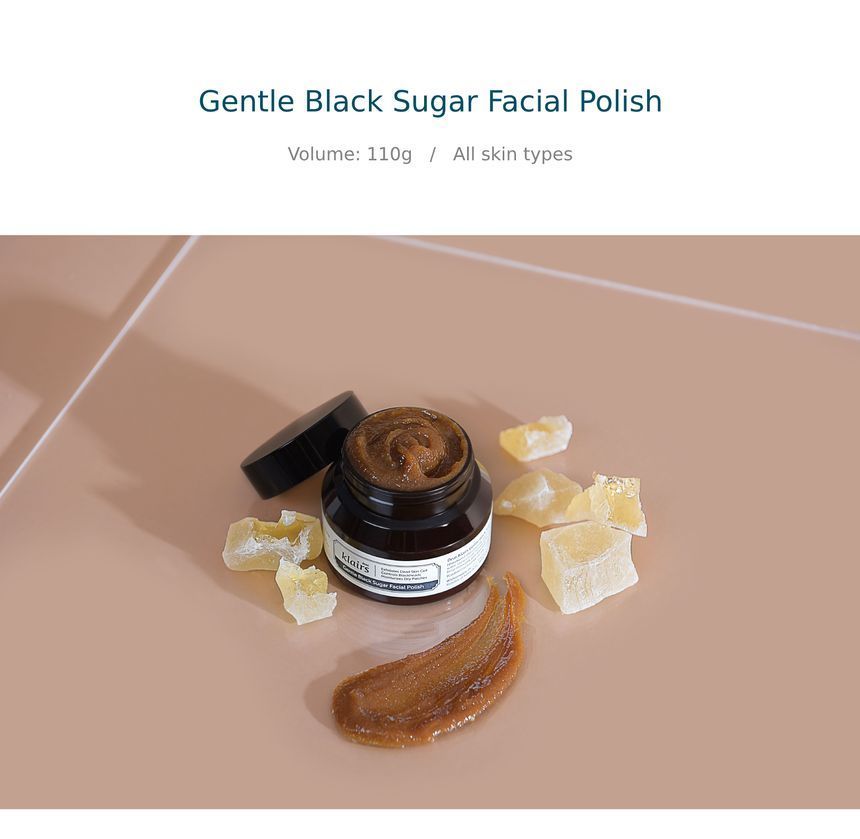 Dear, Klairs - Gentle Black Sugar Facial Polish, 110g, 180 g, 8809572890338