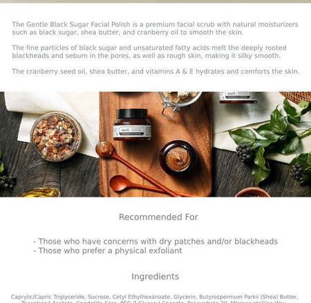 Dear, Klairs - Gentle Black Sugar Facial Polish, 110g, 180 g, 8809572890338