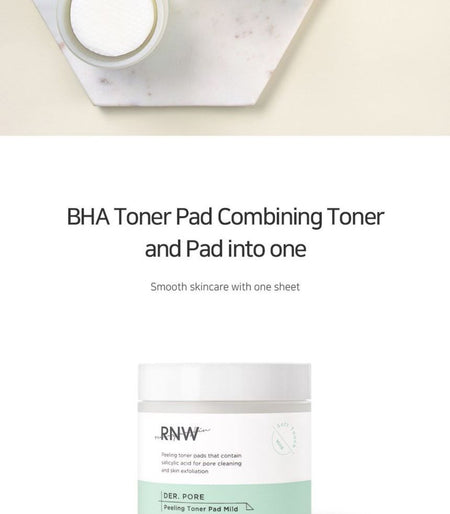 RNW - DER. PORE Peeling Toner Pad Mild, 60 pcs, 270 g, 8809635330634