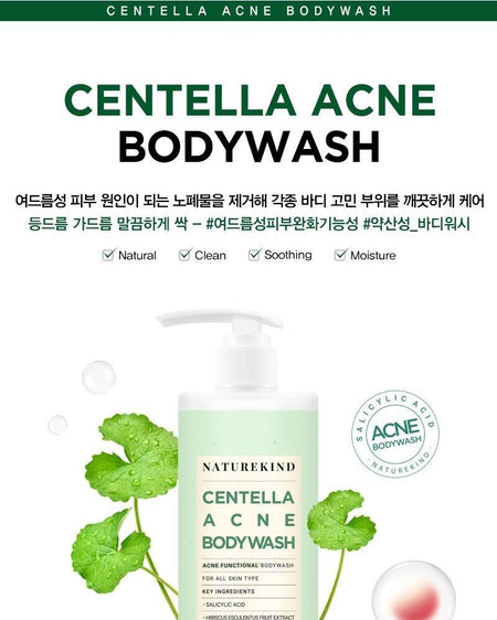 NATUREKIND - Centella Acne Body Wash, 240ml, 600 g, 8809665913319