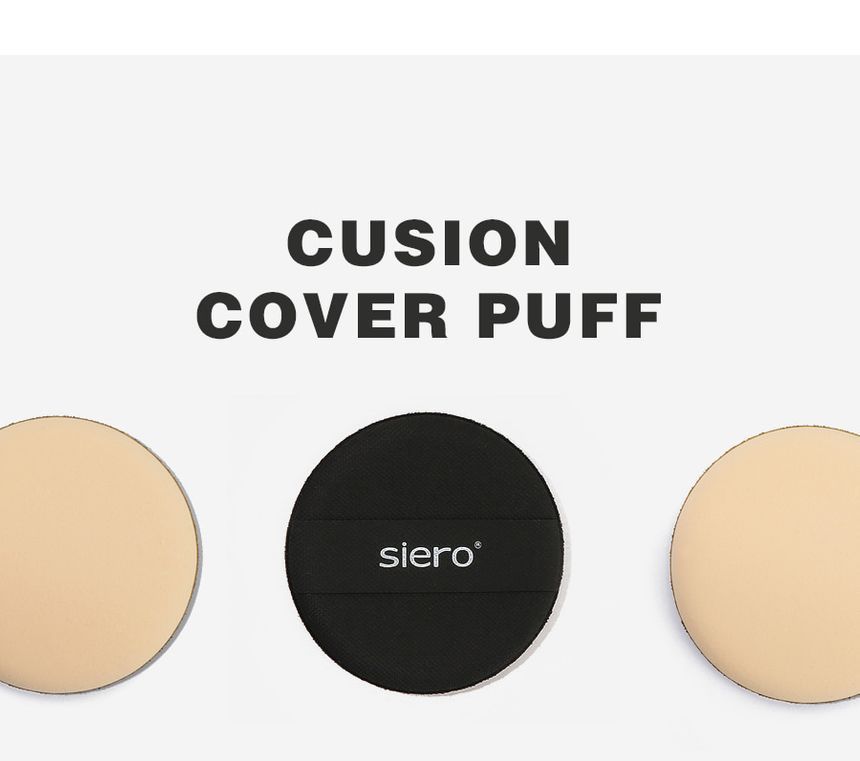 siero - Co-Aqua Cushion Foundation Puff, 2 pcs, 50 g, 8809451791862
