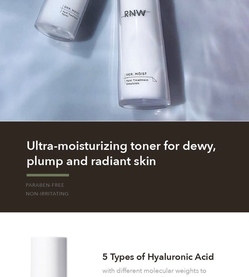 RNW - DER. MOIST Hyal Treatment Toner, 125ml, 243 g, 8809635330009