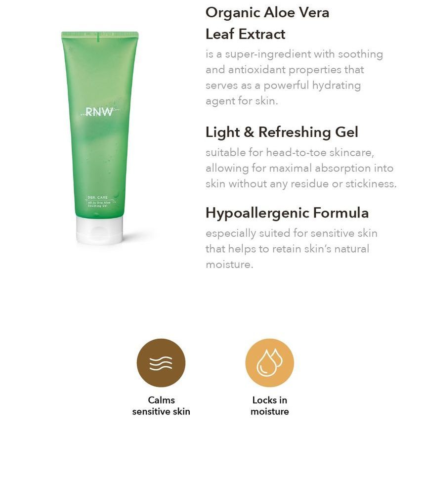 RNW - DER. CARE All In One Aloe Soothing Gel, 250ml, 302 g, 8809635330290
