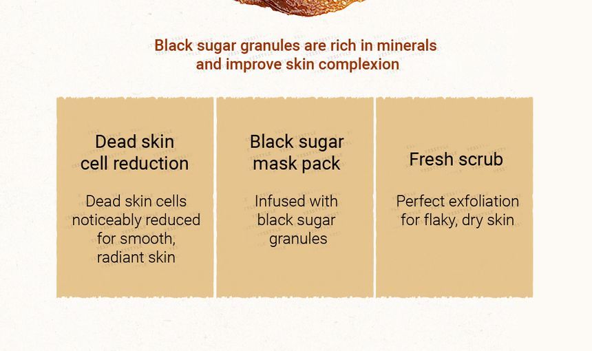 SKINFOOD - Black Sugar Mask Wash Off, Renewed - 120g, 160 g, 8809032673754