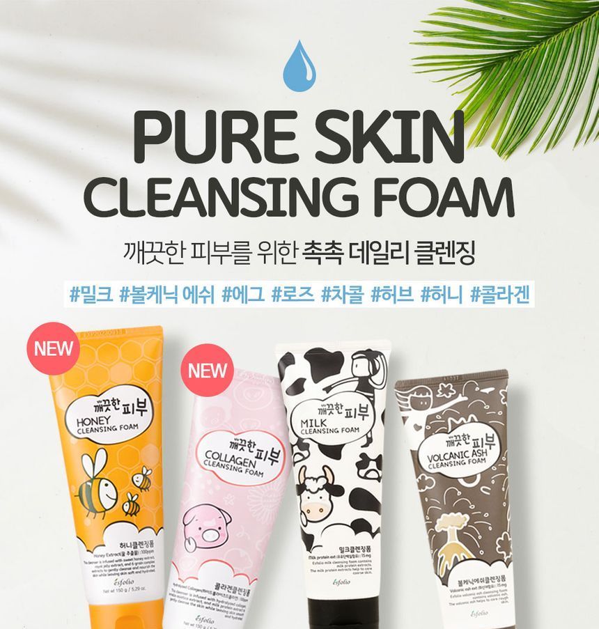 esfolio - Pure Skin Collagen Cleansing Foam, 150ml, 190 g, 8809589392597