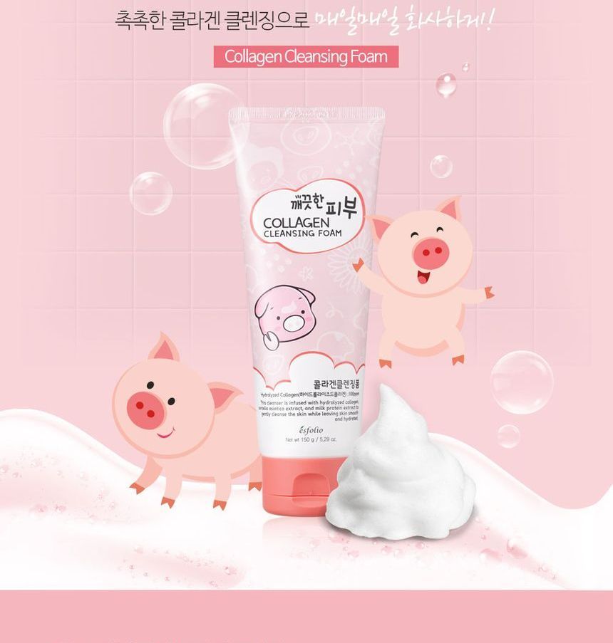 esfolio - Pure Skin Collagen Cleansing Foam, 150ml, 190 g, 8809589392597