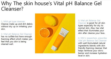 the SKIN HOUSE - Vital pH Balance Gel Cleanser, 120ml, 142 g, 8809080821497