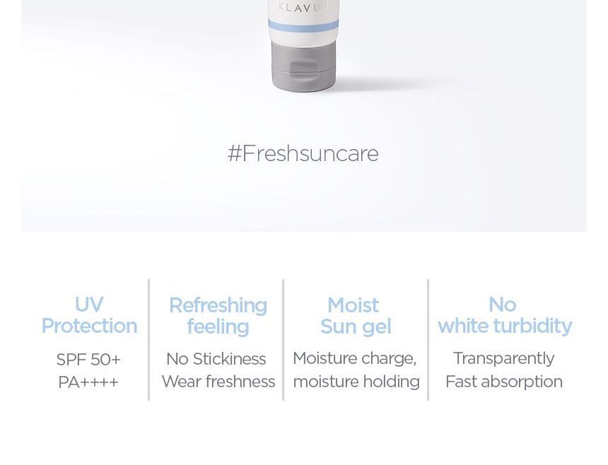 KLAVUU - UV Protection Fresh Sun Gel, 50ml, 71 g, 8809482363618