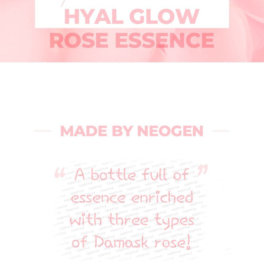 NEOGEN - Dermalogy Hyal Glow Rose Essence, 160ml, 272 g, 8809653244043