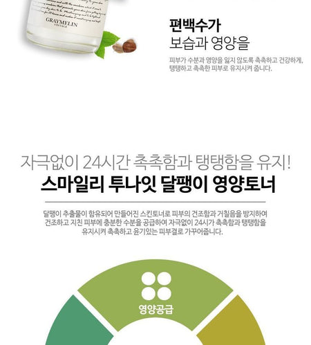 GRAYMELIN - Smiley Tonight Snail Nutry Toner, 130ml, 304 g, 8809071361407