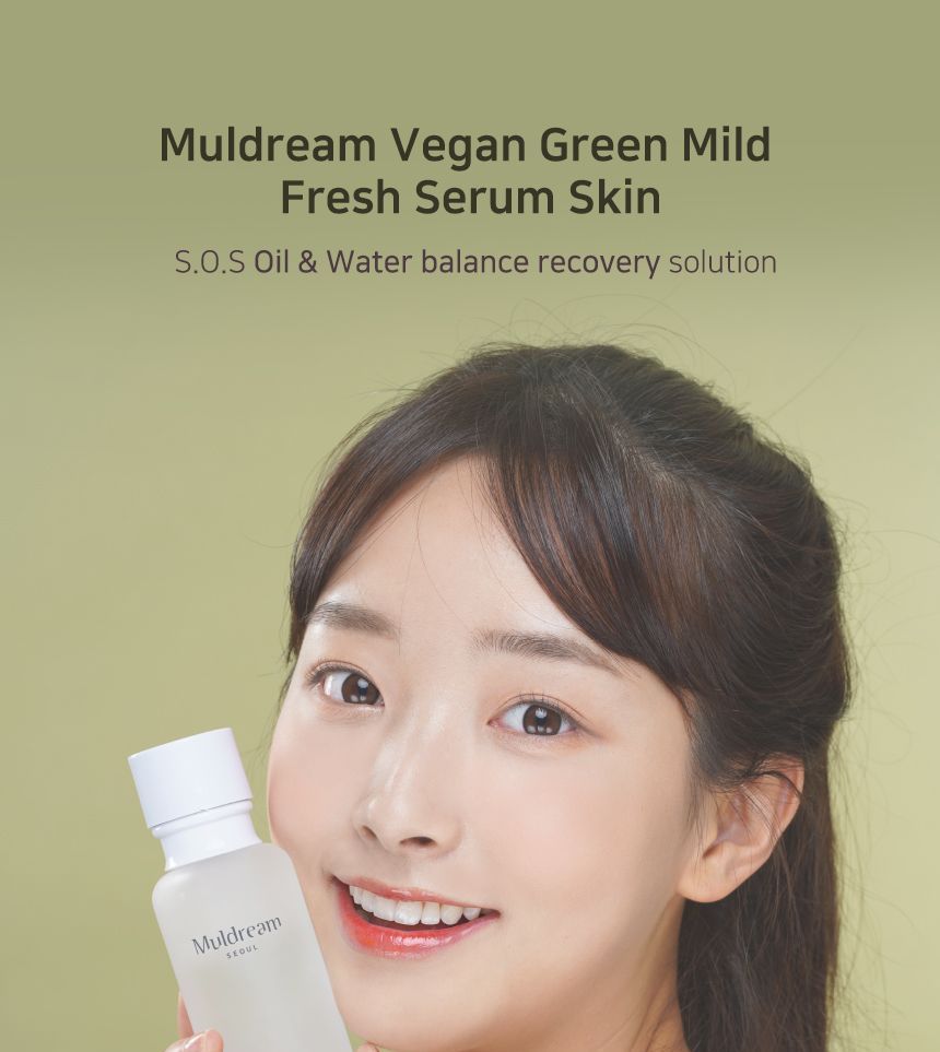 Muldream - Vegan Green Mild Fresh Serum Skin, 110ml, 331 g, 8809443284037